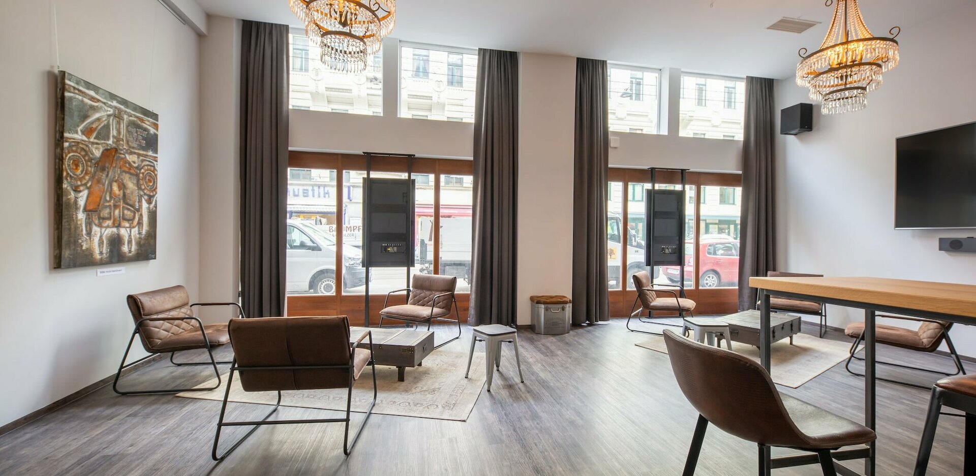 Eventlocation novum Lerchenfelder Straße - Lobby mit Kaffeehaus Setting